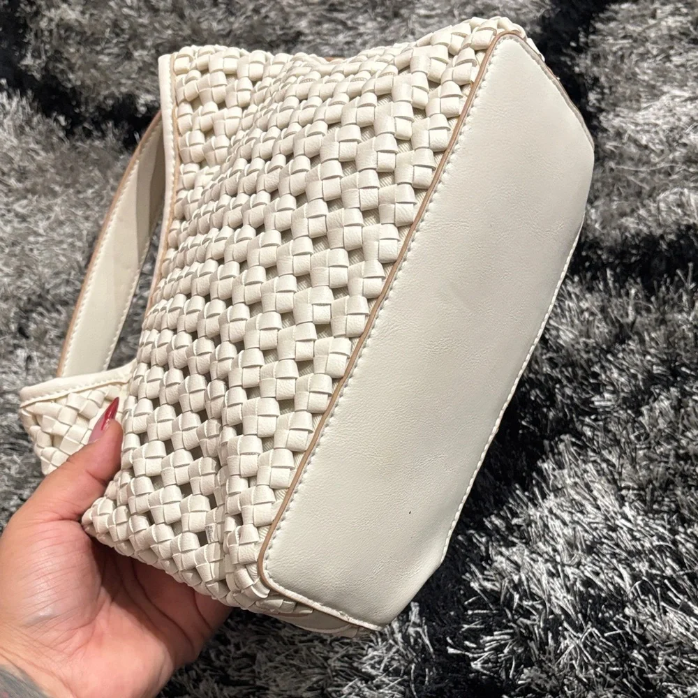 a new day Cream Woven Hobo Bag